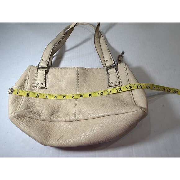 Fossil Cream or Ivory Pebbled Leather Satchel Shoulder Bag Blackburn Collection - Picture 9 of 16